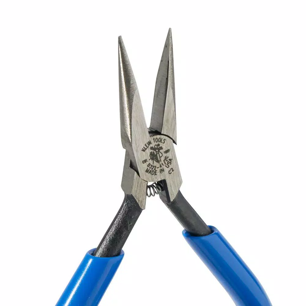 Klein Tools 4 in. Midget Long-Nose Pliers with Slim Nose and Spring Action