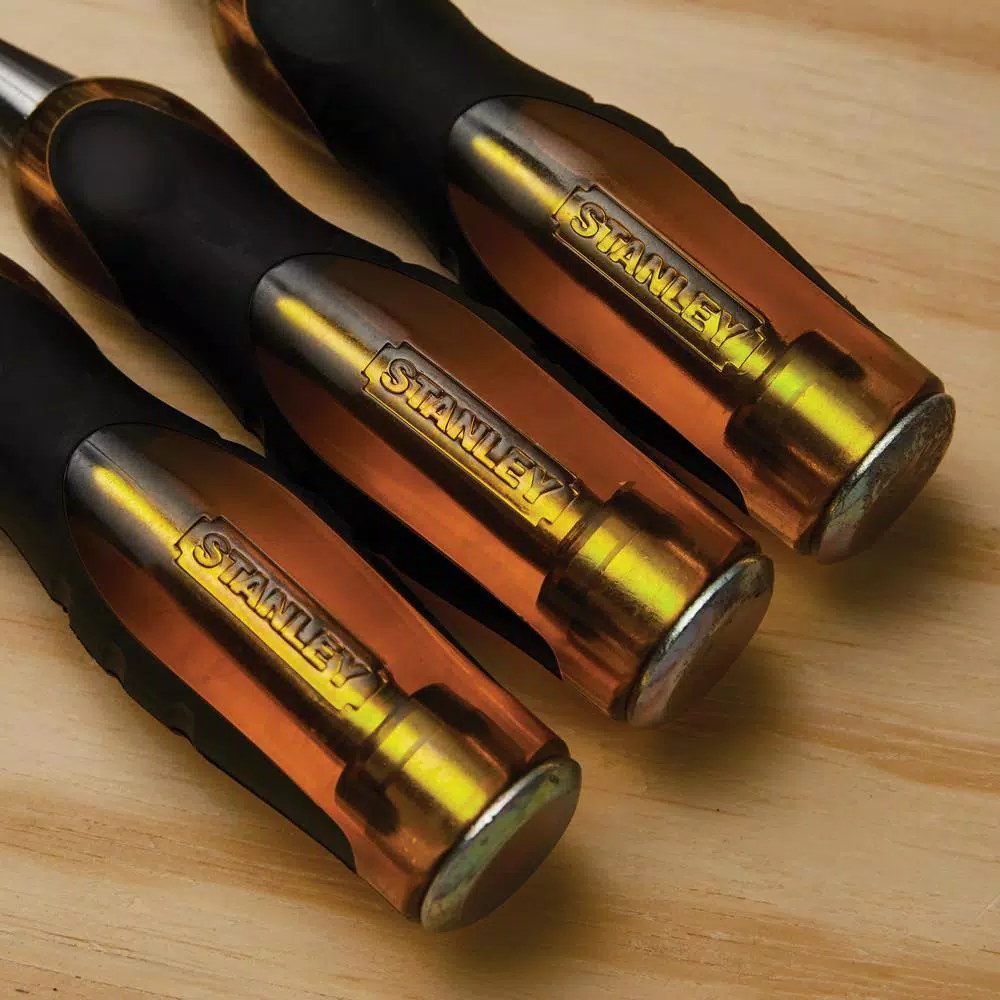 Stanley FatMax 3-Piece Thru-Tang Wood Chisel Set (1/2 in., 3/4 in., 1 in.)