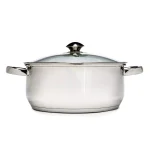 Ecolution Pure Intentions 5 Qt. Round Stainless Steel Dutch Oven with Glass Lid thumbnail 1