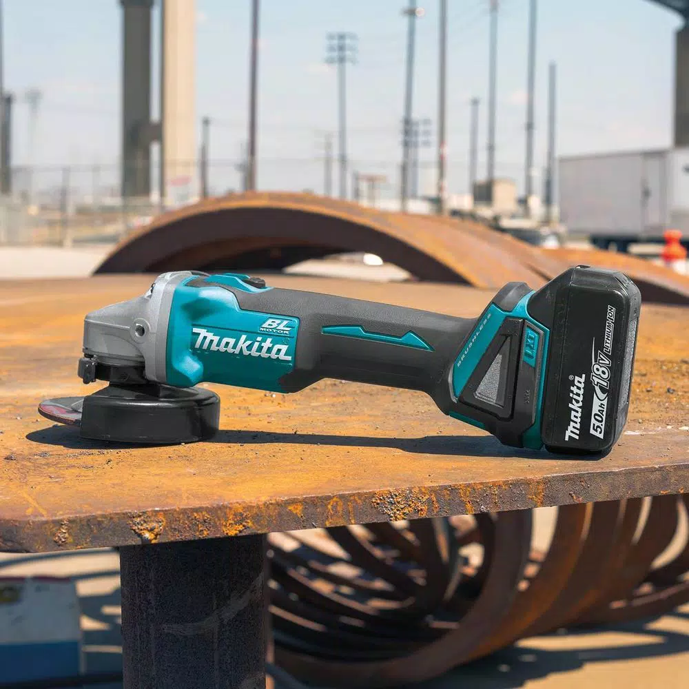 Makita 18V LXT Brushless 4-1/2"/5" Angle Grinder Kit with 5.0Ah Battery Bonus