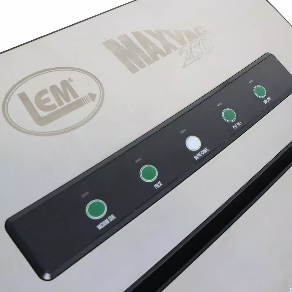 LEM Stainless Steel Vacuum Sealer with Integrated Bag Cutter and Holder