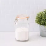 Unbranded 47 oz. Glass Pickling Jar with Steel Bail Lid and Orange Rubber Seal thumbnail 1