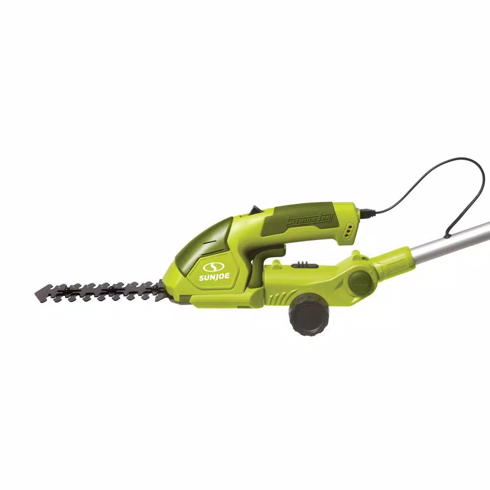 Sun Joe HJ605CC 2-in-1 Cordless Grass Shear and Hedge Trimmer with 3 ft. Extension Pole, 7.2V