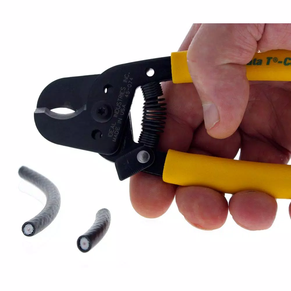 Ideal Data T-Wire Cutter Handheld Cable Cutter for Coax and Copper Cables