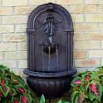 Sunnydaze Decor Florence Iron Electric Outdoor Wall Fountain, Bronze thumbnail 2