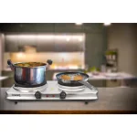 Courant 1700W Double Burner Electric Hot Plate with Stainless Steel Design and Dual Temperature Controls thumbnail 5