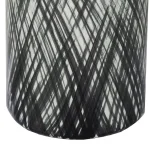 Benjara Large Black and White Ceramic Ginger Jar with Criss Cross Pattern and Gold Lid thumbnail 3