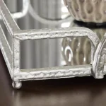 Home Decorators Collection Silver Hammered Metal Decorative Rectangle Mirror Tray thumbnail 4