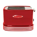 Nostalgia Retro Series 2-Slice Wide Slot Bagel Toaster, Red thumbnail 1