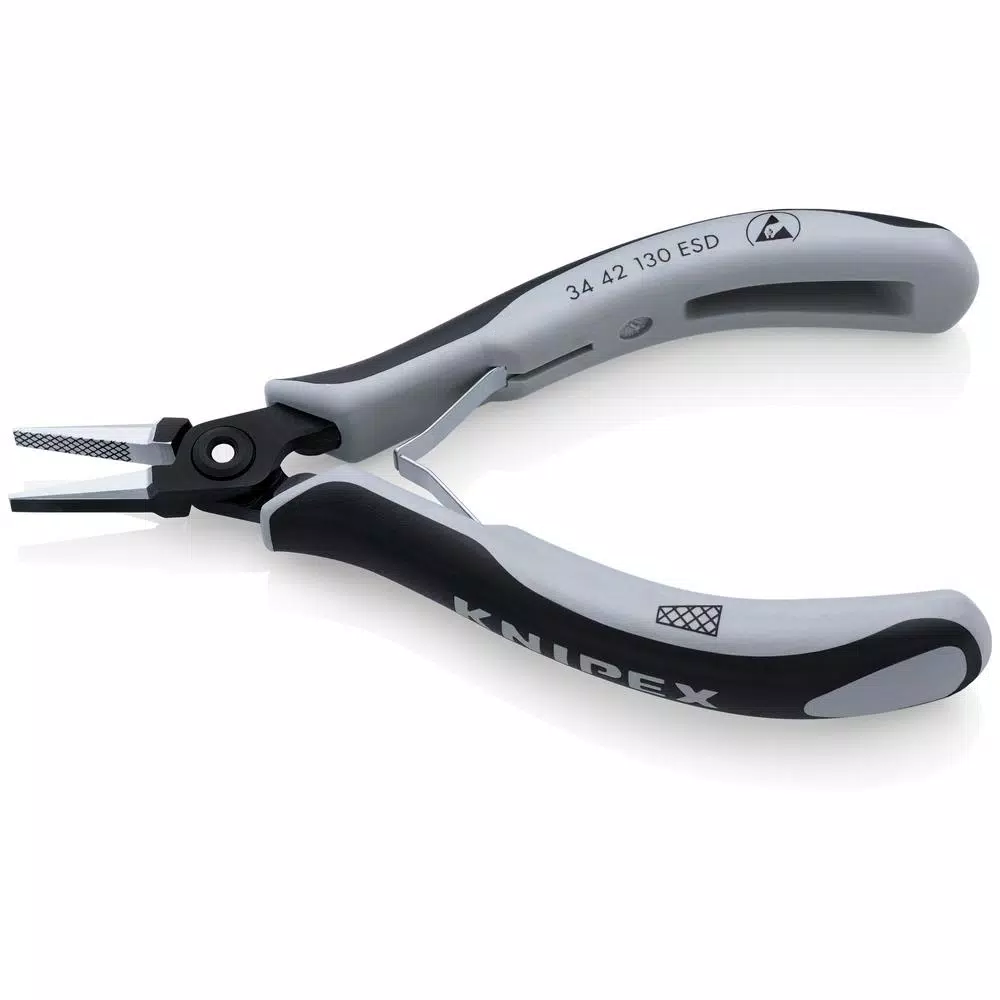 KNIPEX 5-1/4 in. Precision Electronics Gripping Pliers with ESD Handles