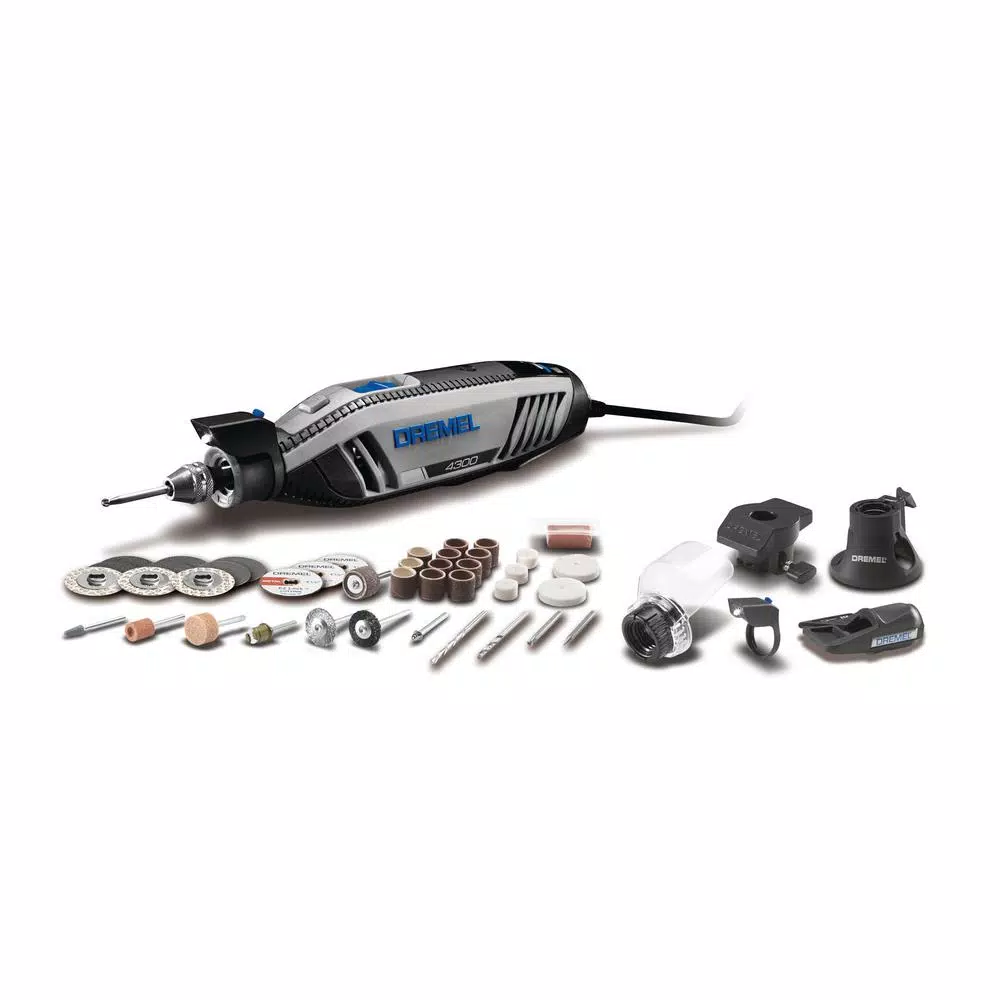 Dremel 4300 Series 1.8 Amp Variable Speed Corded Rotary Tool Kit with 130-Piece Accessory Set
