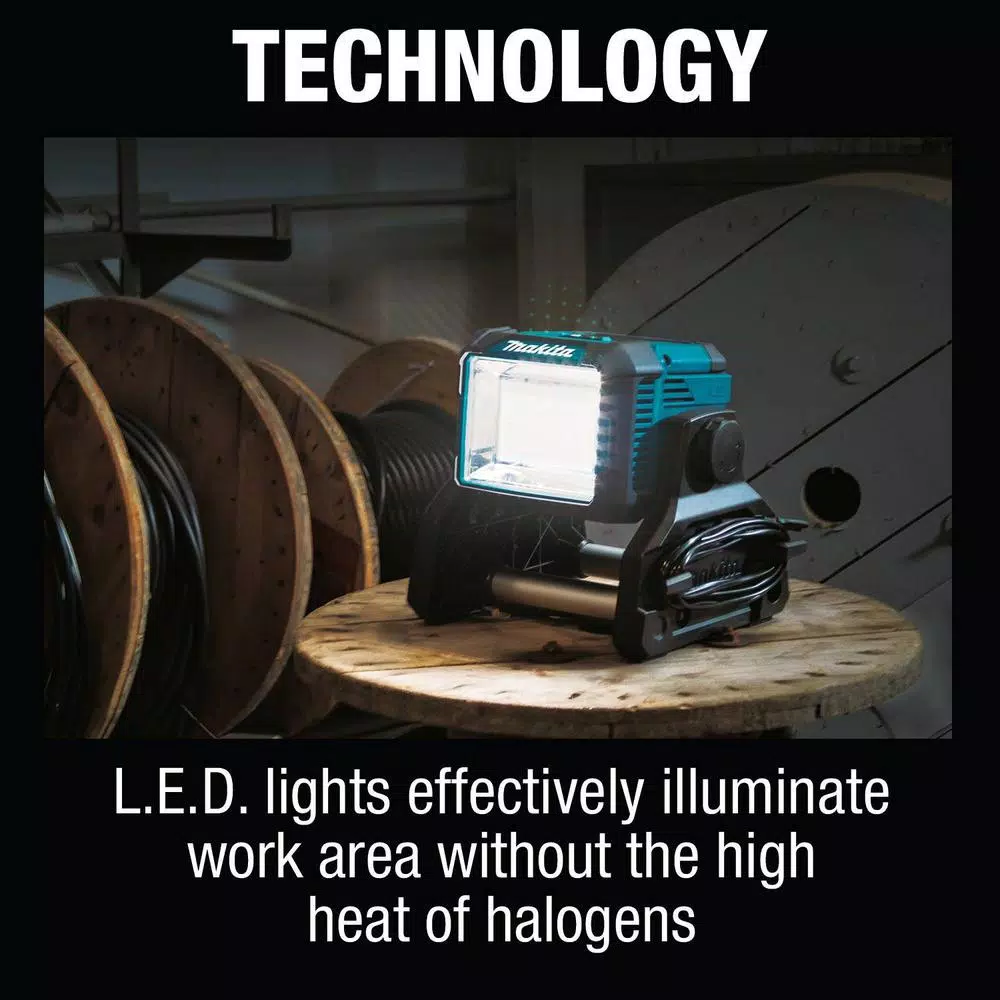 Makita 18V LXT Cordless/Corded LED Work Light, 3000 Lumens, IP65 Rated (DML811)