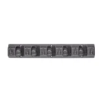 Alpine Industries 16 in. Wall Mounted Mop and Broom Holder with 5 Slots and 6 Retractable Hooks thumbnail 1