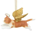 Design Toscano Orange Tabby Cat Angel Christmas Ornament thumbnail 3