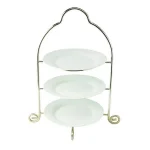 Heim Concept Silver 3-Tier Round Metal Dessert Stand, 11 inch Diameter thumbnail 1