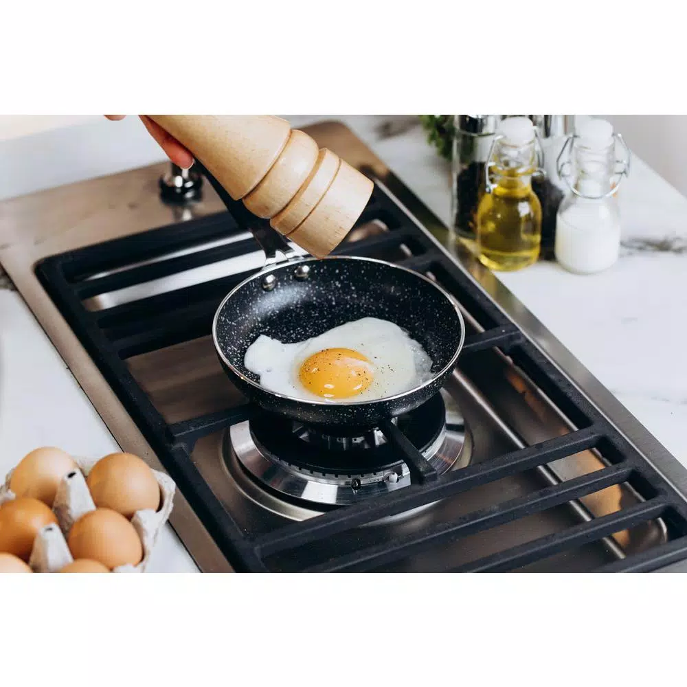 GRANITESTONE StackMaster 5-Piece Aluminum Non-Stick Diamond Infused Mini Cookware Set, Charcoal