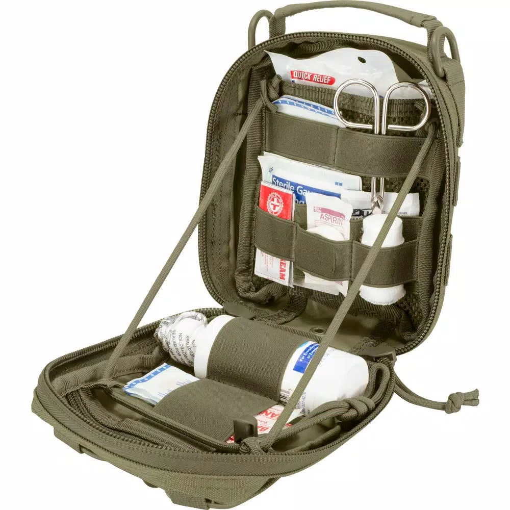 BARSKA CX-900 First Aid Utility Pouch, MOLLE Compatible, OD Green
