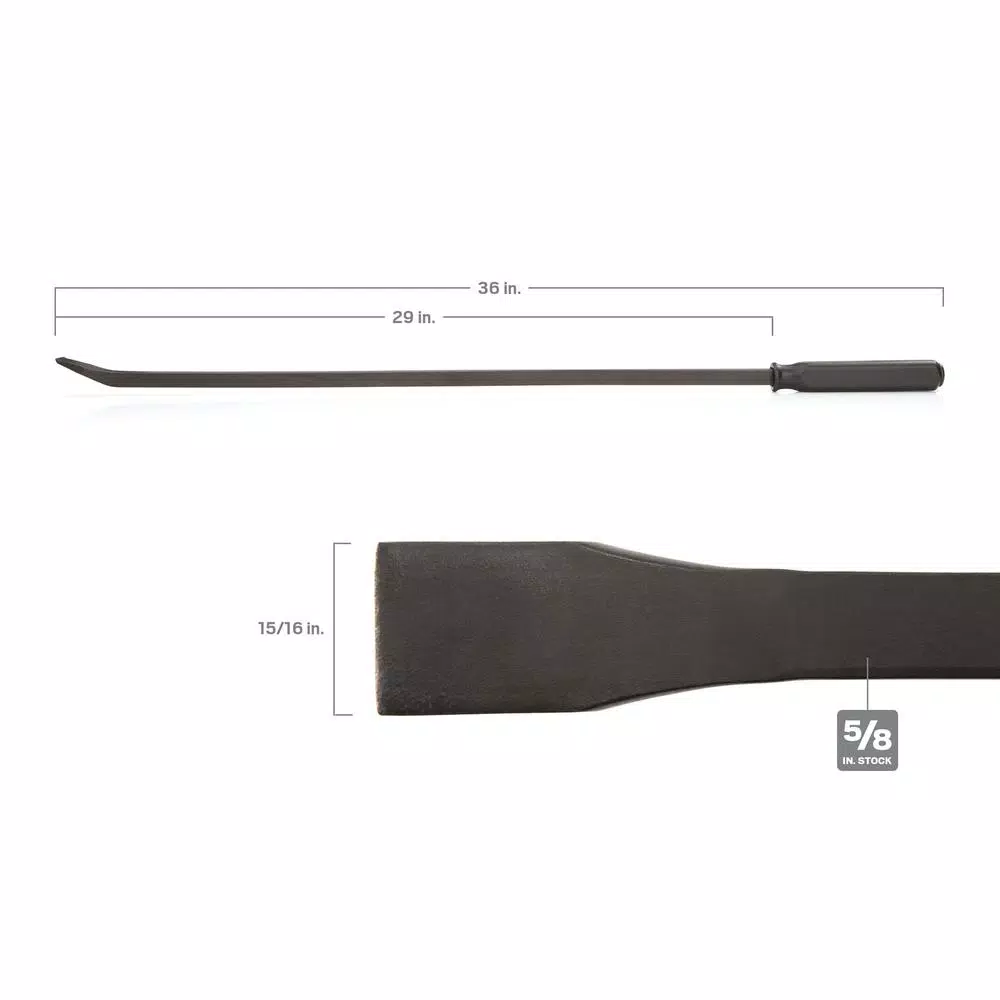 TEKTON 36 in. Angled Tip Pry Bar with Steel Striking Cap