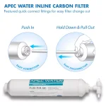 APEC Water Systems APEC Essence 10 in. In-line Carbon Replacement Water Filter with 1/4 in. Quick Connect thumbnail 3