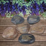 Stonebriar Collection Set of 6 Polished Scripture Rocks with Gold Embossed Lettering thumbnail 3