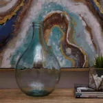 LITTON LANE 17 in. Clear Glass Decorative Cylinder Spouted Vase thumbnail 1