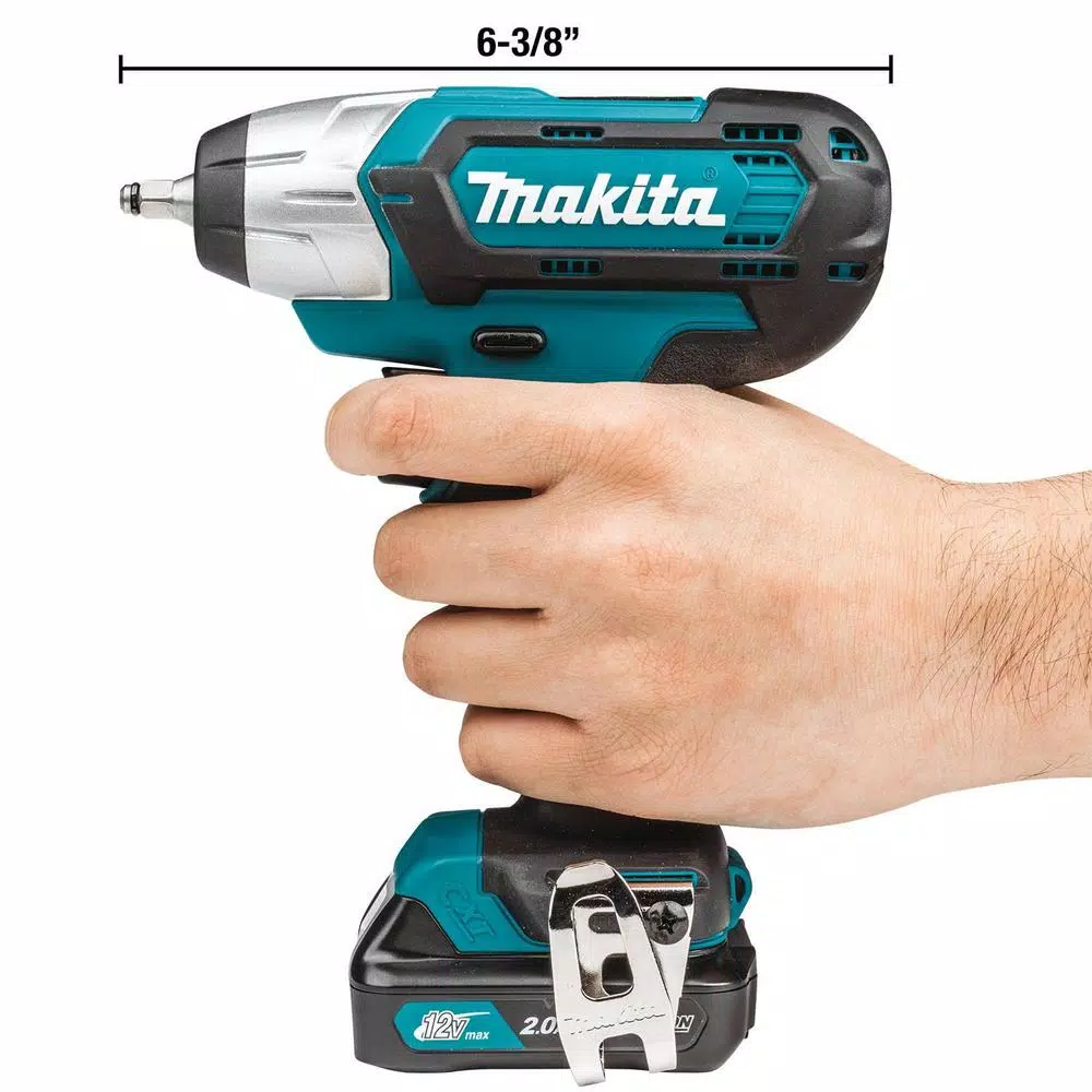 Makita 12V MAX CXT Cordless 1/4 in. Square Drive Impact Wrench Kit (2.0 Ah)