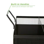 Mind Reader 4-Section Black Mesh Cutlery Caddy, Stainless Steel Flatware Organizer for Countertops thumbnail 4