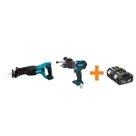 Makita 18V LXT Lithium-Ion Cordless Reciprocating Saw and Hammer Driver/Drill Combo Kit with (2) 4.0Ah Batteries thumbnail 1
