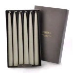 ROOT CANDLES A.I. Root 9 in. Dipped Taper Taupe Dinner Candles, Beeswax Enriched, Box of 12 thumbnail 1
