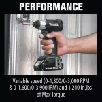 Makita 18V LXT Sub-Compact Brushless Cordless 2-Piece Combo Kit with Bonus 2.0Ah Battery thumbnail 11