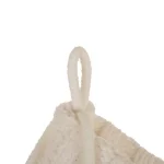 Glitzhome 22 in. White Knitted Christmas Stocking with Red Trim and Pompoms thumbnail 5