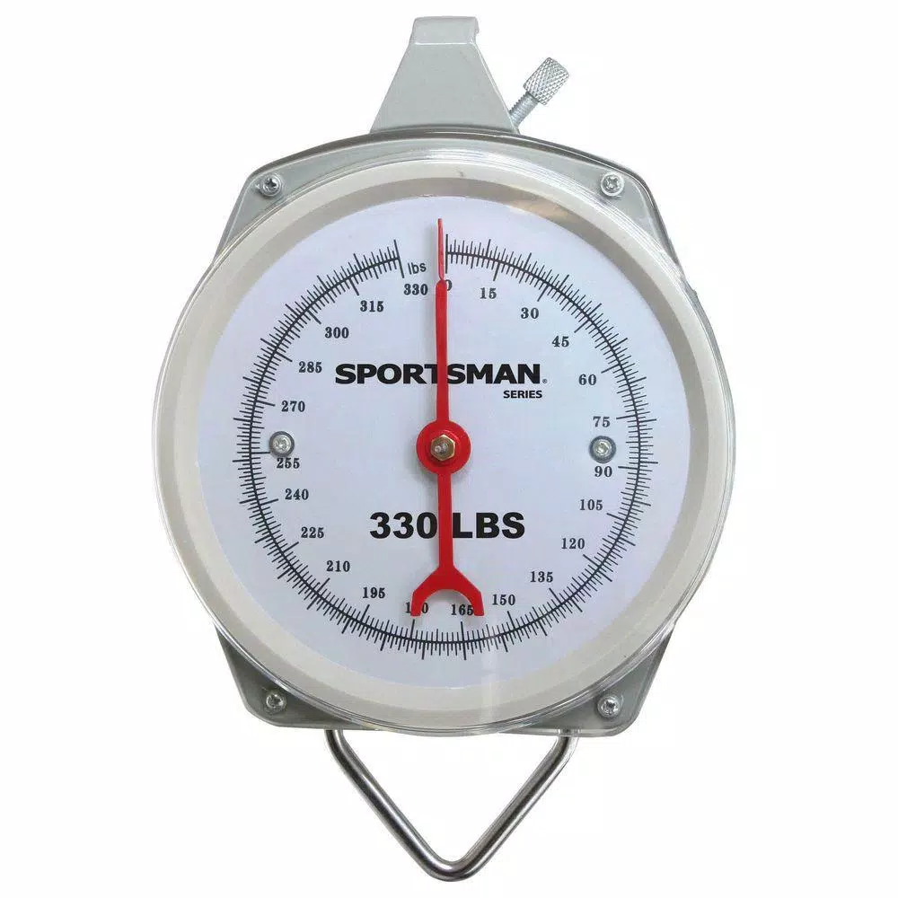 Sportsman Series 330 lb. Capacity Analog Hanging Scale with Steel Hooks