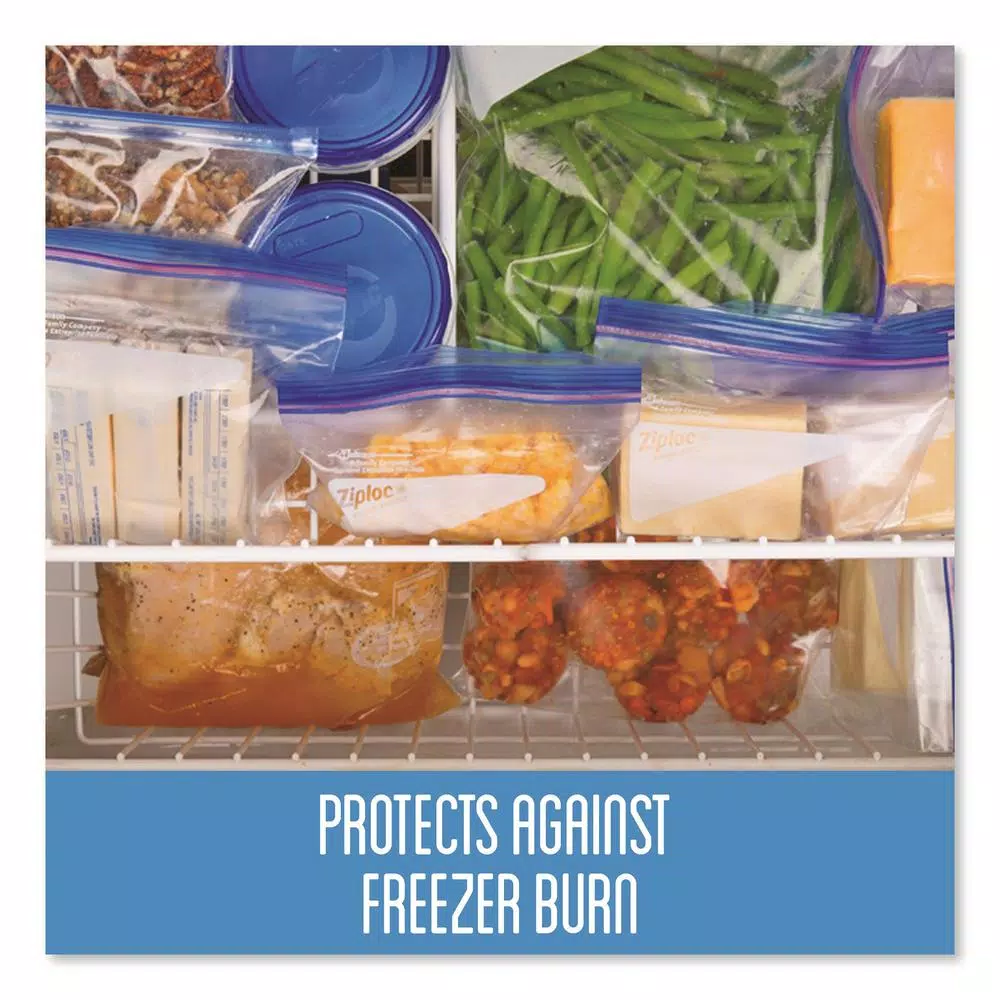Ziploc 1 Gal. Clear Double Zipper Freezer Bags, 2.7 mil, 250 Count Carton