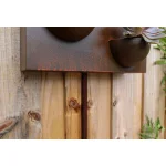 Kenroy Home Silva 31 in. Steel Wall Fountain with Built-in Planters, Rusty Red Finish thumbnail 3