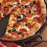 Lodge 14 in. Cast Iron Pizza Baking Pan with Loop Handles thumbnail 2