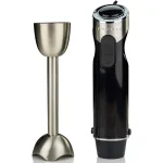 Ovente HS690 500W 6-Speed Immersion Blender, Black Stainless Steel Handheld Mixer thumbnail 5