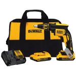 DEWALT 20V MAX XR Brushless Cordless Drywall Screw Gun Kit with (2) 2.0Ah Batteries & Cut-Out Tool thumbnail 8