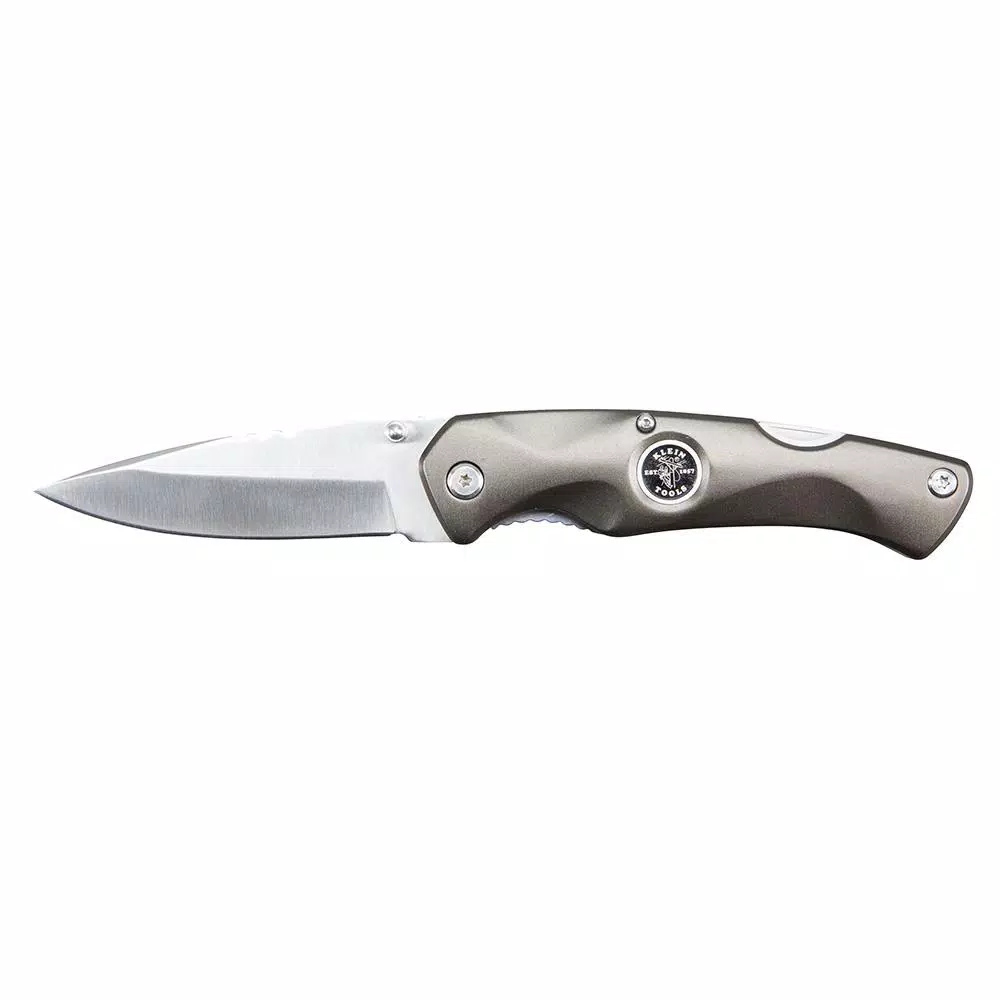 Klein Tools Electrician's Folding Pocket Knife with Phillips Driver and Wire Stripper
