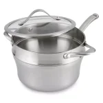 Calphalon Contemporary 3-Piece Stainless Steel Saucepan Set with Double Boiler Insert thumbnail 2