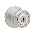 Kwikset Cameron Satin Nickel Keyed Entry Door Knob with SmartKey Security thumbnail 1