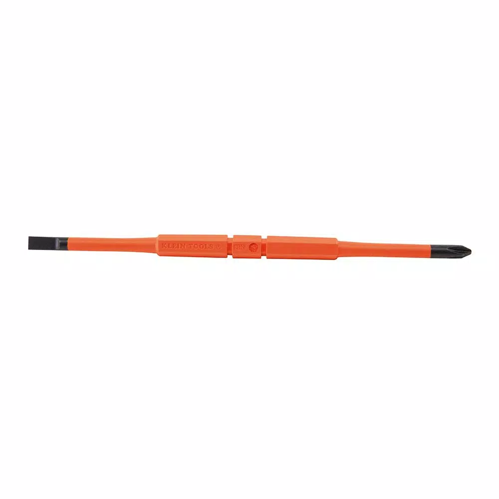Klein Tools 1/4 in. Flip-Blade Insulated Screwdriver, #2 Phillips and Slotted