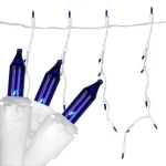 Northlight 7 ft. 100-Light Blue Mini Icicle Lights with White Wire thumbnail 1