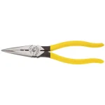 Klein Tools 8 in. Heavy Duty Long Nose Side Cutting Pliers for Wire Stripping thumbnail 1