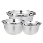 ExcelSteel 3-Piece Stainless Steel Mixing Bowls Set with Satin Finish thumbnail 1