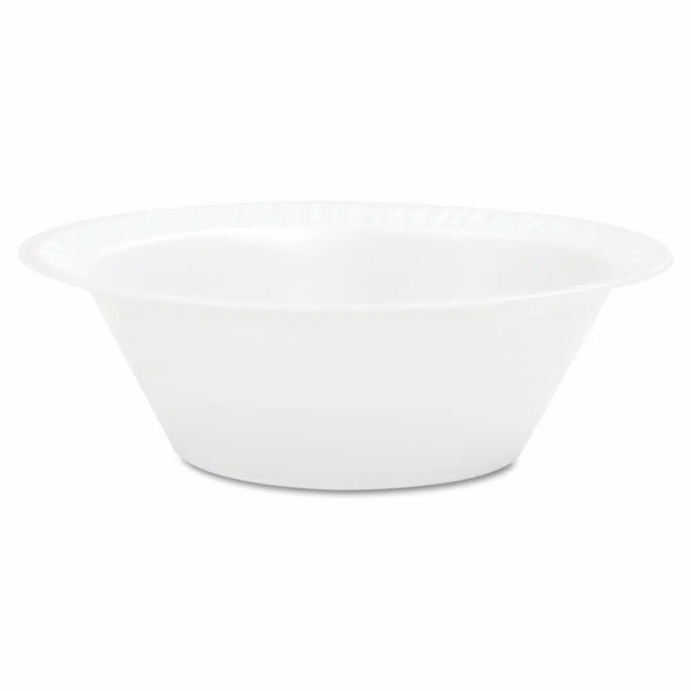 DART Concorde 10 oz. White Foam Bowls, Non-Laminated, 1000 Count