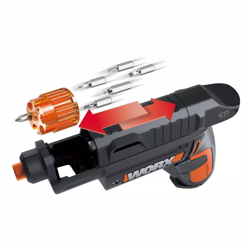 WORX 4V Lithium-Ion 1/4 in. Cordless Driver with Integrated Screw Holder and Bit Changer