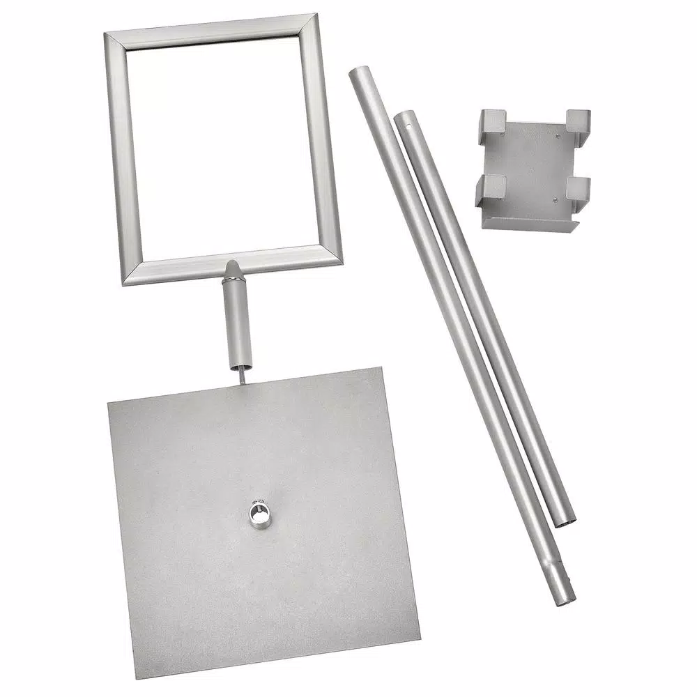 Alpine Industries 60.5 in. Sanitizing Wipes Dispenser Stand with 2-Sided Sign Holder