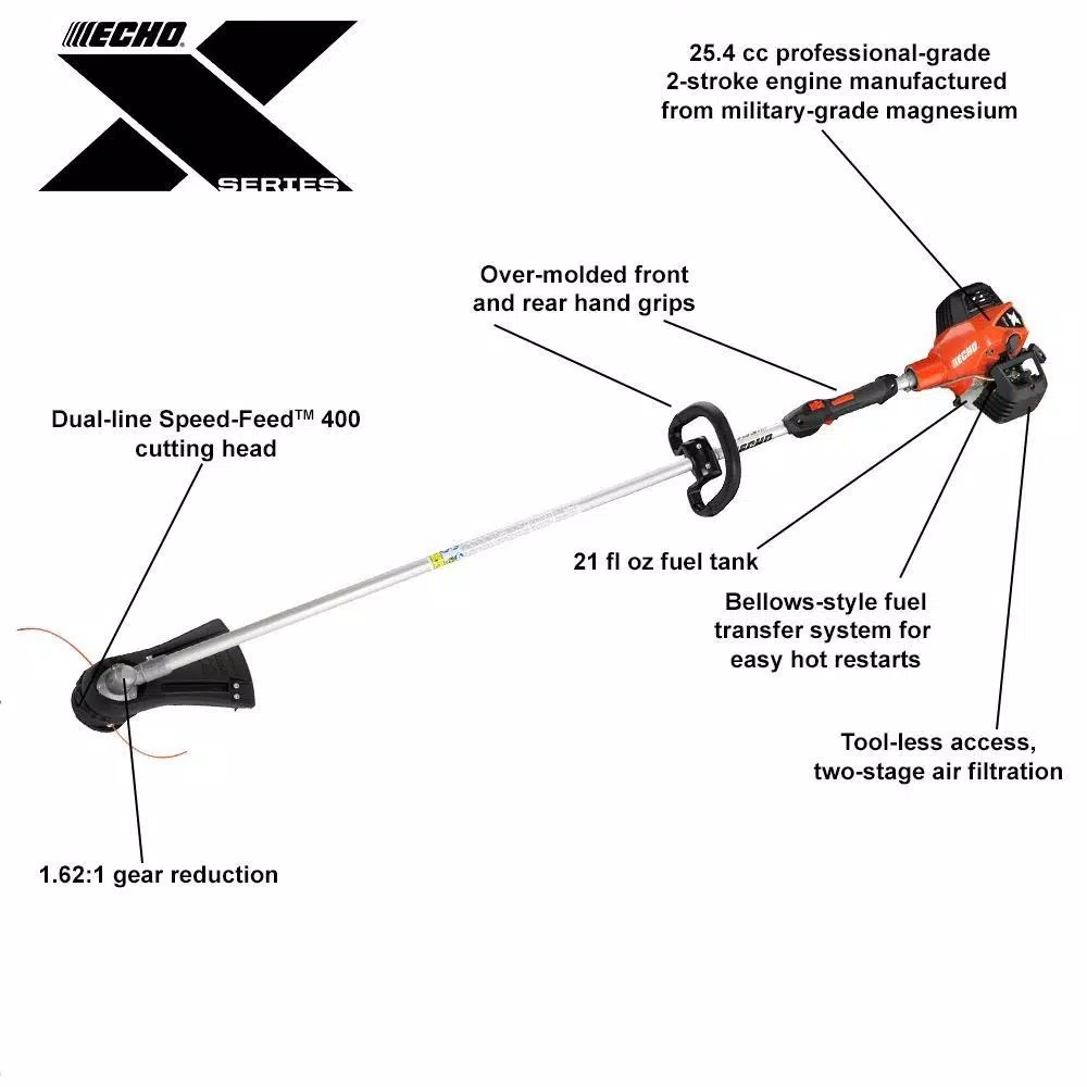 ECHO SRM-2620 X Series 25.4 cc Gas 2-Stroke Straight Shaft Trimmer
