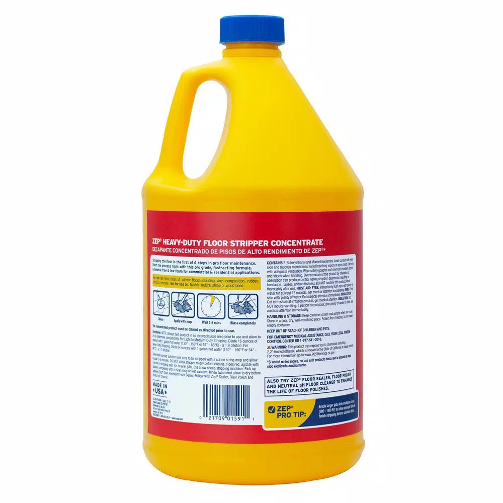 Zep Heavy-Duty Floor Stripper, 1 Gallon (Case of 4)