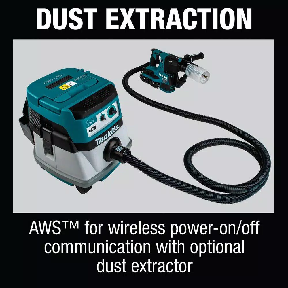 Makita 36V (18V X2) Brushless SDS-Plus Rotary Hammer with AVT and AWS, Tool-Only
